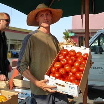 Neukom Family Farm's Farmers Market Stand