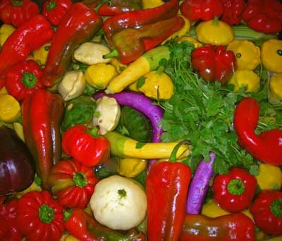 A selection of our fresh locally-grown produce