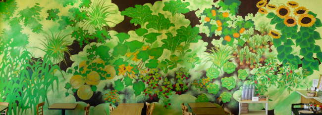 The Mural on Japhy's Dining Area Wall
